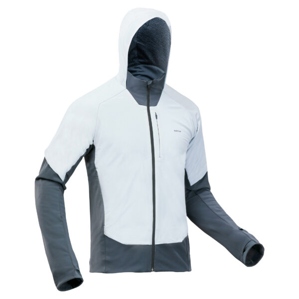 Fleecejacke Hybridjacke Wandern MH920 Hood Herren weiss