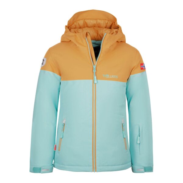 Hallingdal Wattierte Jacket Girls Aqua/Honey