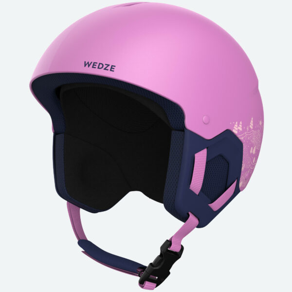 Skihelm Kinder - KID 500 rosa Motiv