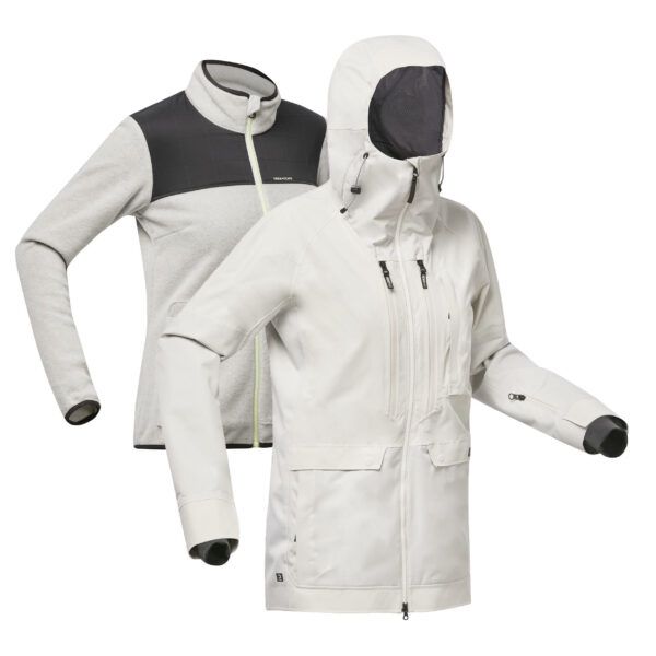 Snowboardjacke Damen 3 in 1 robust - SNB 900 beige