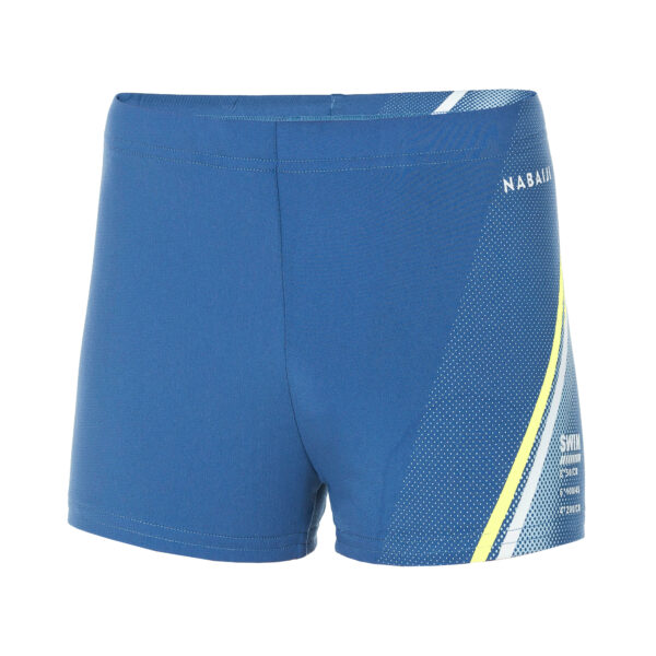 Badehose Boxer Jungen - Fitib Line blau/gelb