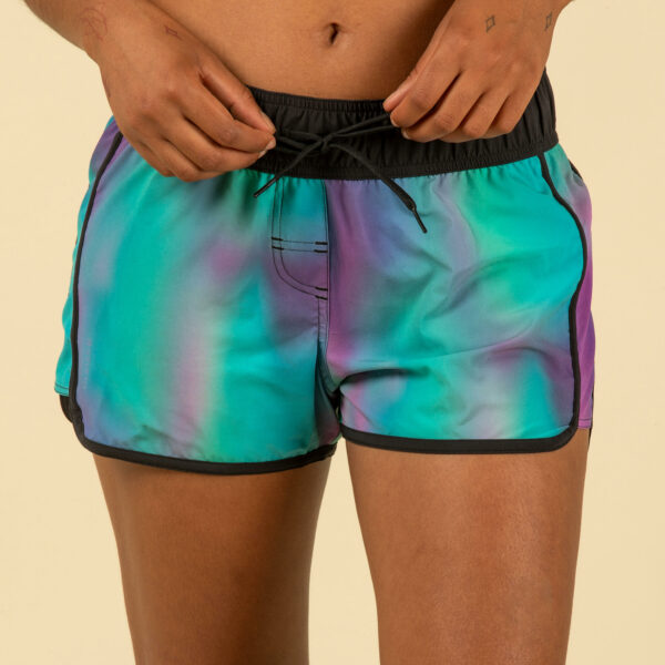 Boardshorts Damen elastischer Taillenbund mit Kordelzug Surfen - Tini blur