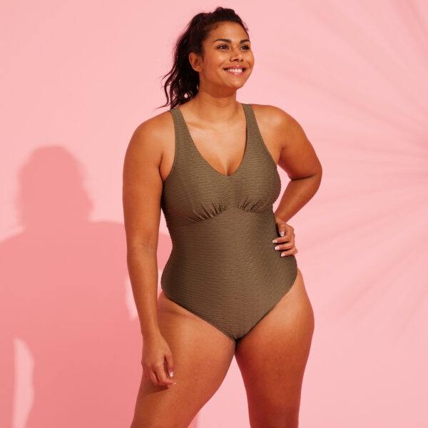 Damen Aquagym Badeanzug - Romi Salento khaki