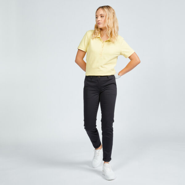 Damen Poloshirt kurzarm - MW500 blassgelb