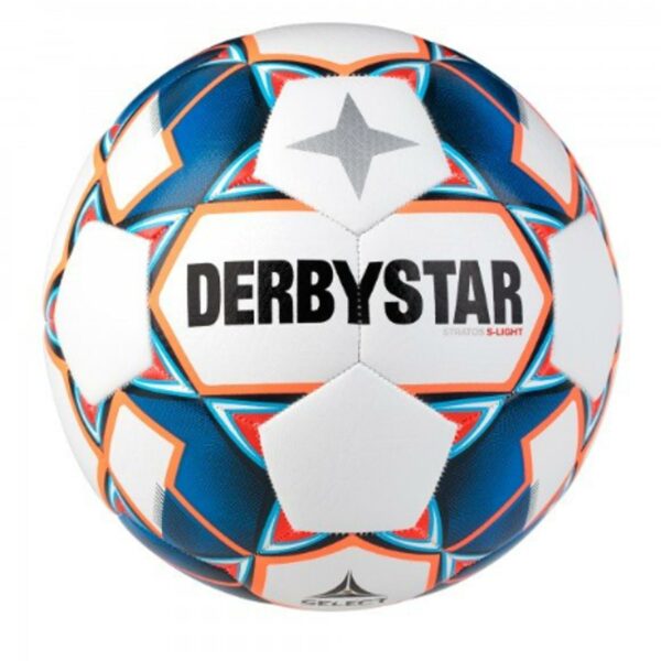 Fussball Trainingsball Grösse 5 - Stratos S-Light weiss/blau/orange