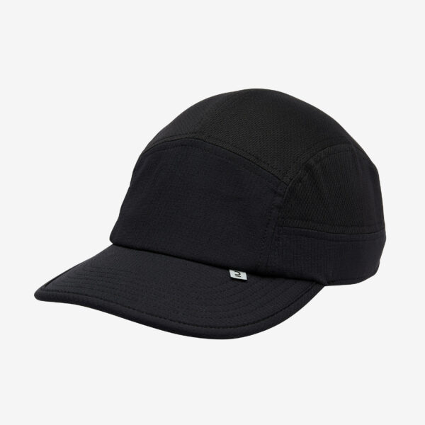 Lauf-Cap Schirmmütze 5 Panel atmungsaktiv schwarz