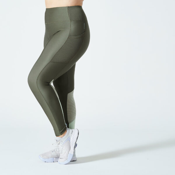 Leggings mit Smartphonetasche Damen - khaki/grün