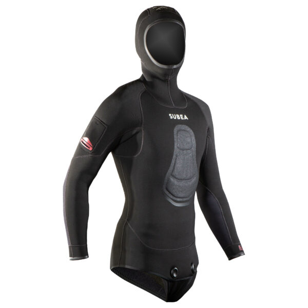 Neoprenjacke Freediving Herren Neopren 5 mm - SPF 900 schwarz