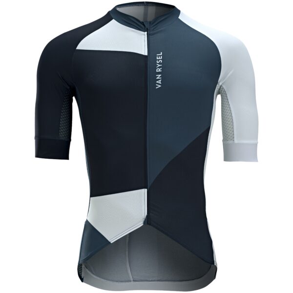 Radtrikot kurzarm Sommer Rennrad – Racer X Color Block Herren blau