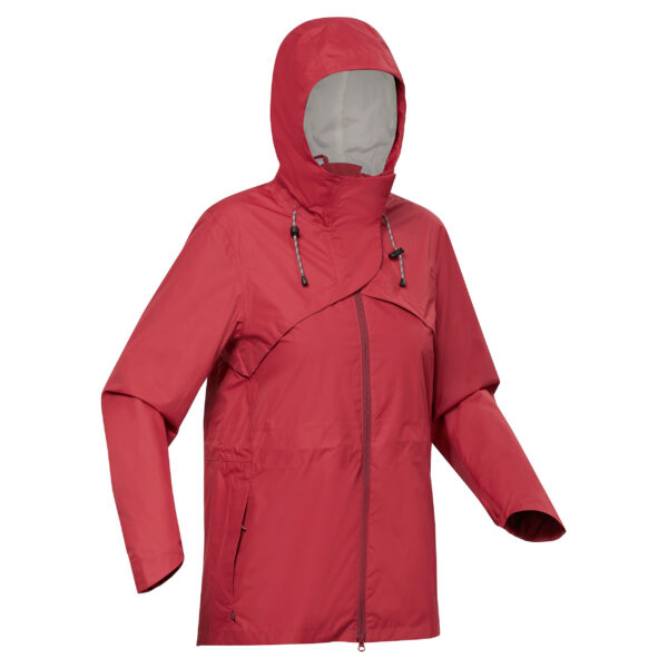 Regenjacke Damen wasserdicht Wandern - NH500 rot