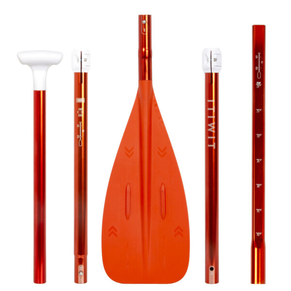 SUP-Paddel zerlegbar/verstellbar 160-20 cm - Paddel 100 Compact orange