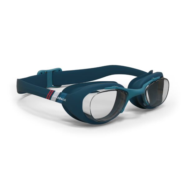 Schwimmbrille klar Grösse L - XBase Print marineblau/rot