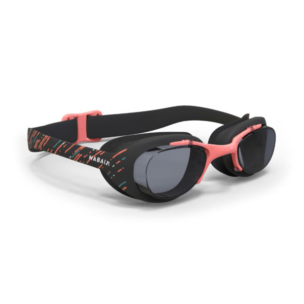 Schwimmbrille klar Grösse L - XBase schwarz/orange mit Print