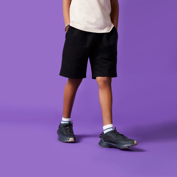 Shorts Kinder Baumwolle Ecodesign - schwarz