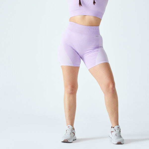 Shorts Radlerhose mit hohem Taillenbund seamless - violett