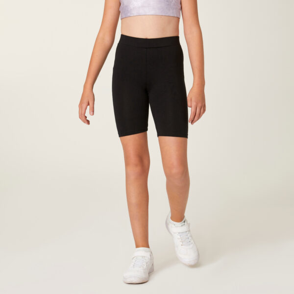 Sporthose Radlerhose Mädchen Baumwolle - schwarz