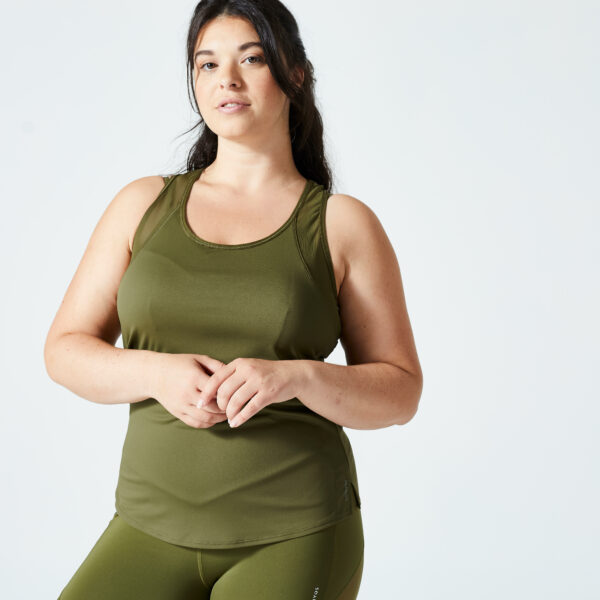 Top Schwimmerrücken Damen - khaki