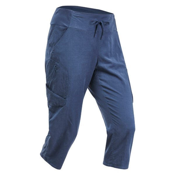 Wanderhose Damen dreiviertel Wandern - NH500 blau