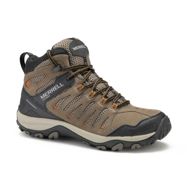 Wanderschuhe Herren wasserdicht halbhoch Bergwandern - Merrell Crosslander braun