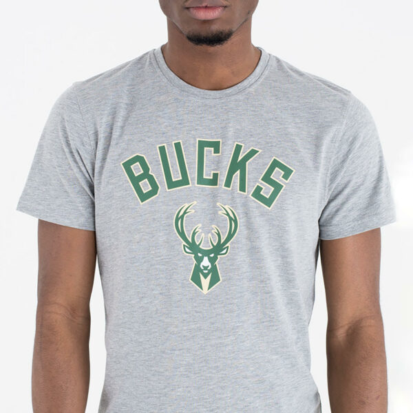 Damen/Herren Basketball Fanshirt kurzarm Milwaukee Bucks - TS Bucks grau